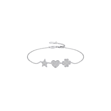 Celestial Star Heart Clover Bracelet