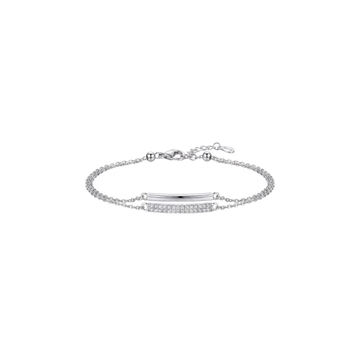 Dual-Row Bar Diamond Bracelet