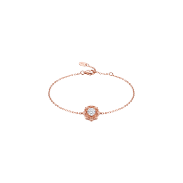 Rose Gold Floral Accent Bracelet