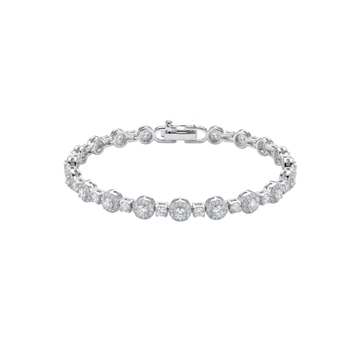 Mon Chéri: Graduated Crystal Bracelet in 925 Sterling Silver