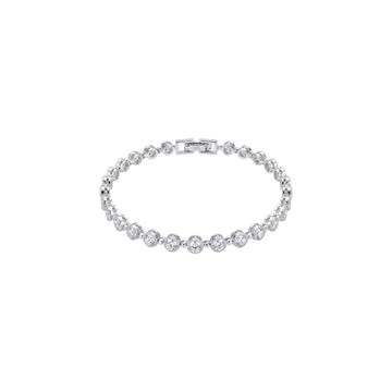 Main Character: Round Crystal Line Bracelet in 925 Sterling Silver