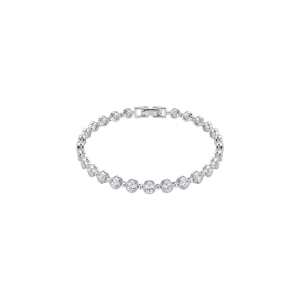 Main Character: Round Crystal Line Bracelet in 925 Sterling Silver