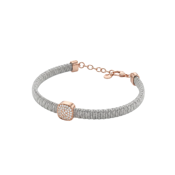 Sweet Square: Crystal Cushion Bracelet with Rose Gold Vermeil in 925 Sterling Silver