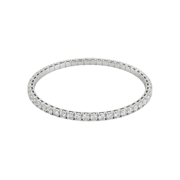 All Lit Up: Crystal Tennis Bracelet in 925 Sterling Silver