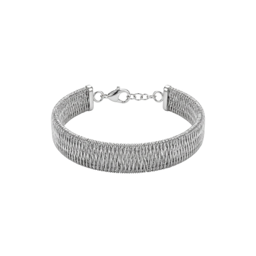 Soft Armour: Sculptural Woven Bracelet in 925 Sterling Silver
