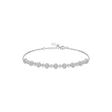 Sparkling Diamond Cluster Tennis Bracelet