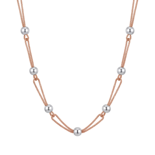 Asteria: Dual-Tone Beaded Chain