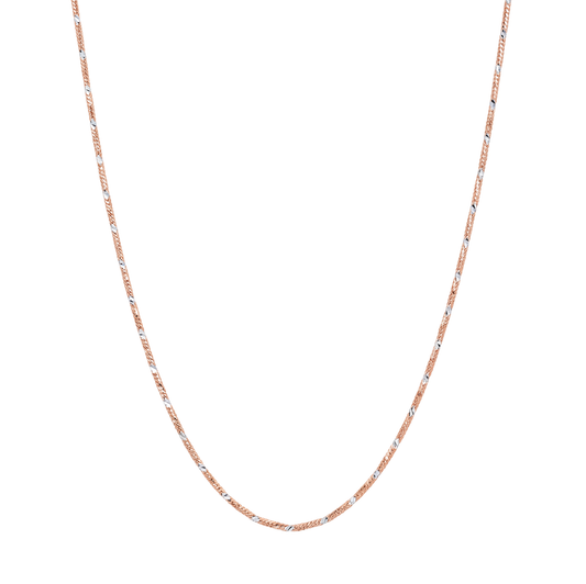 Skin Deep: Two-Tone Textured Chain in 925 Sterling Silver