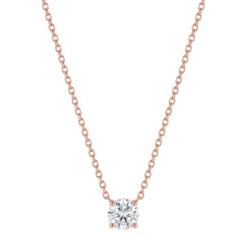 The Luminous Rose Solitaire Pendant Chain