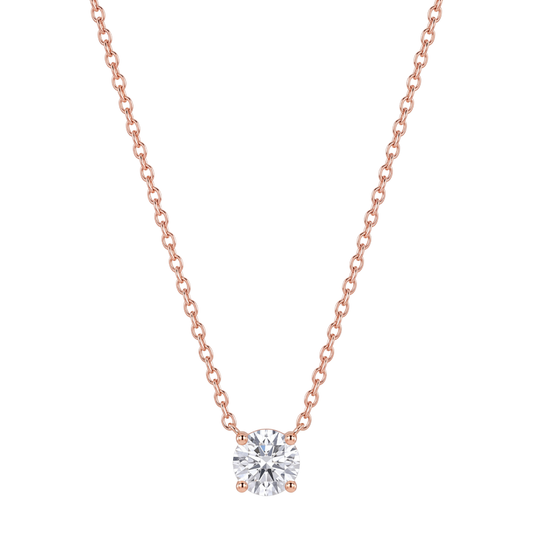 The Luminous Rose Solitaire Pendant Chain