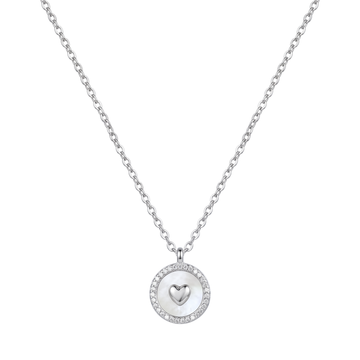 Mother-of-Pearl Heart Halo Chain