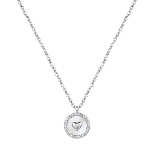 Mother-of-Pearl Heart Halo Chain