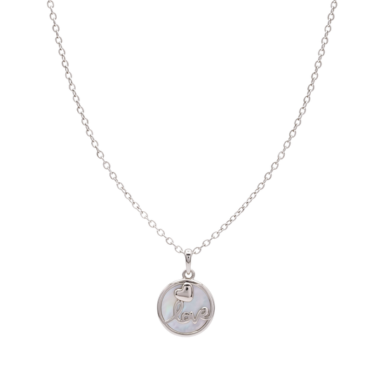 Mother-of-Pearl Love Pendant Chain
