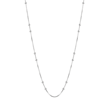 The Sterling Beaded Satellite Box Chain