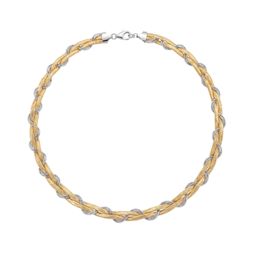 Elegant Two-Tone Woven Mesh Chain