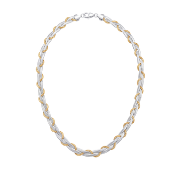 Chic Two-Tone Interwoven Chain