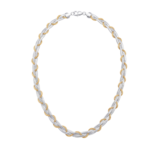 Chic Two-Tone Interwoven Chain