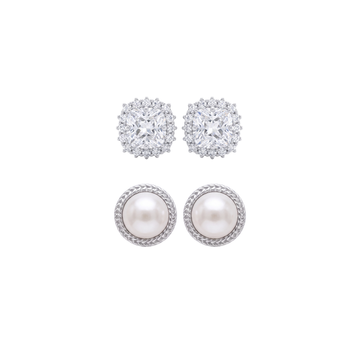 Classic Cushion Cut Halo Stud Earrings