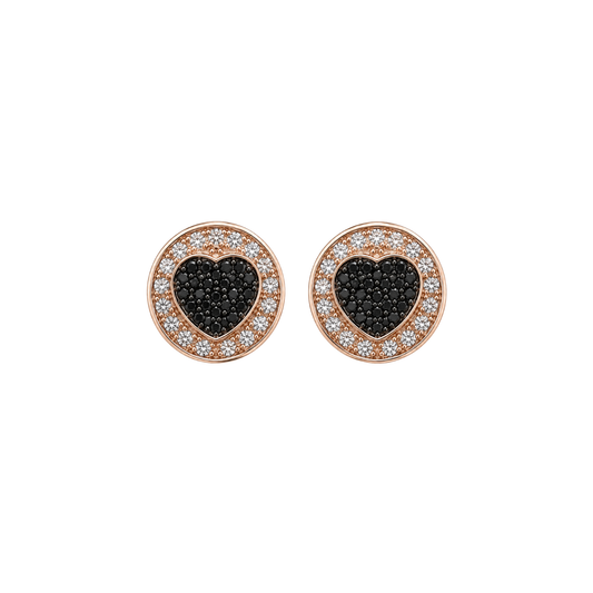 Celestial Black Pave Star Stud Earrings