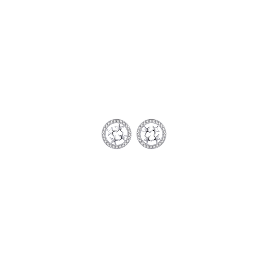Trinity: Baguette Crystal Stud Earrings in 925 Sterling Silver