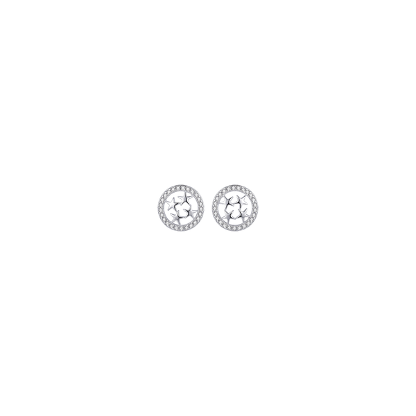 Trinity: Baguette Crystal Stud Earrings in 925 Sterling Silver
