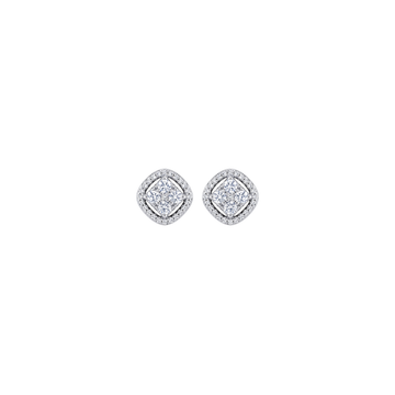 Stellar: Cushion Cluster Stud Earrings in Sterling Silver
