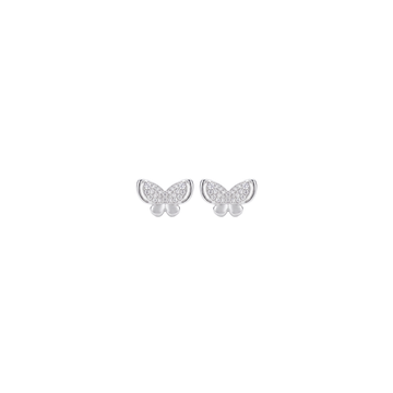The Sterling Pavé Butterfly Stud Earrings