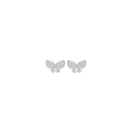 The Sterling Pavé Butterfly Stud Earrings