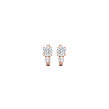 Radiant Double-Stone Huggie Hoop Earrings