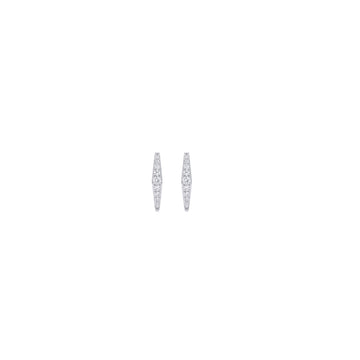 Cleo: Pavé Tapered Huggie Earrings in 925 Sterling Silver
