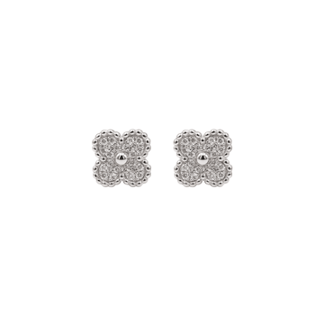 Oceane: Quatrefoil Stud Earrings in Sterling Silver
