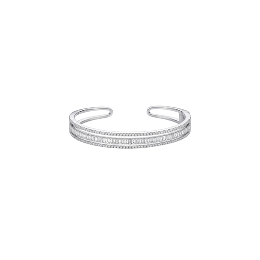 Luxurious Multi-Row Baguette Diamond Kada