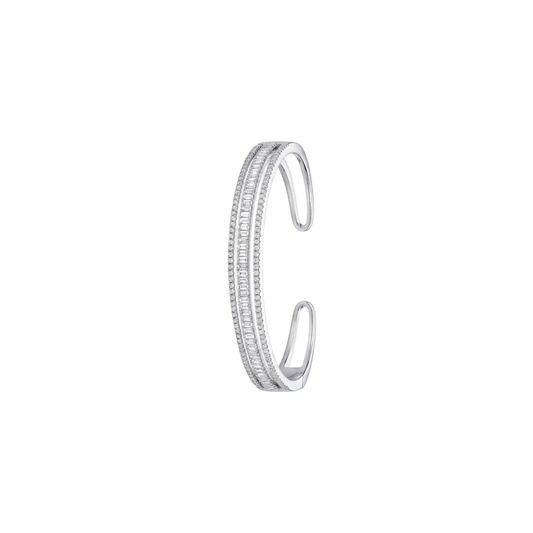 Luxurious Multi-Row Baguette Diamond Kada