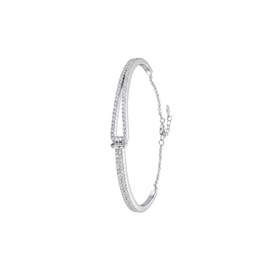 Elegant Interlocking Pave Diamond Kada