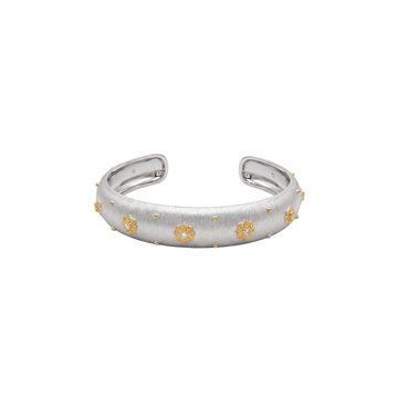 Trésor: Two-Tone Statement Kada in 925 Sterling Silver