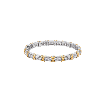 Mademoiselle: Two-Tone Kada in 925 Sterling Silver