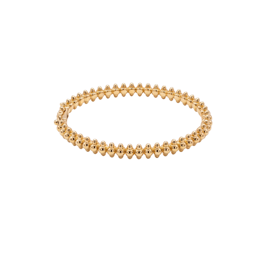 The Untamed: Studded Kada in Gold Vermeil 925 Sterling Silver