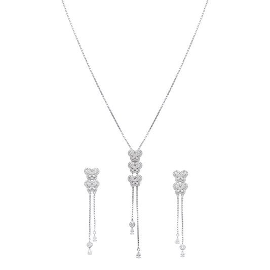 Sylph: Pendant & Earrings Set in Sterling Silver