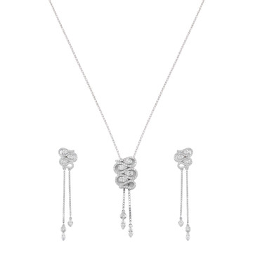 Eternelle: Pendant & Earrings Set in Sterling Silver