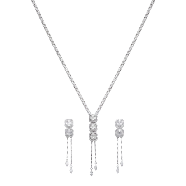 Etherea: Necklace & Earrings Set in 925 Sterling Silver