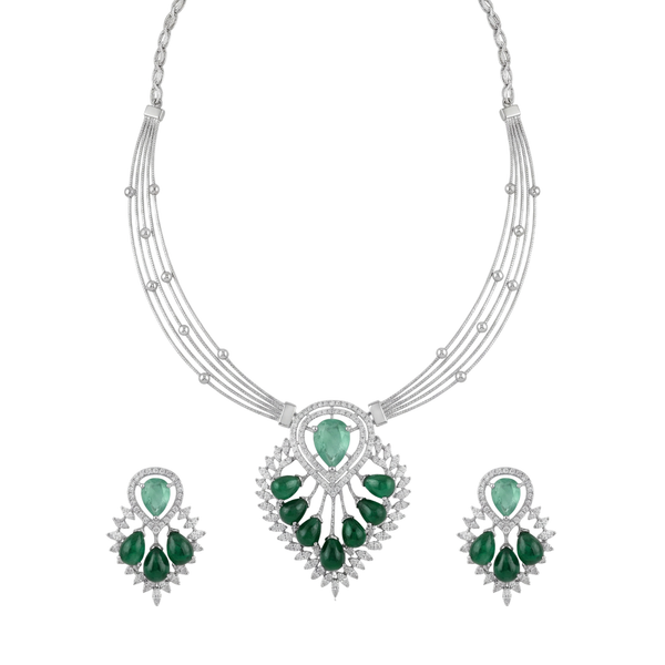 Forest Muse: Necklace Set in 925 Sterling Silver