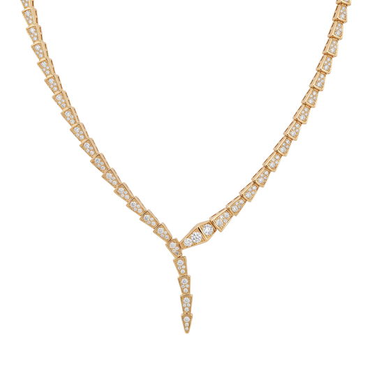 Unchained: Serpentine Statement Necklace in Gold Vermeil 925 Sterling Silver