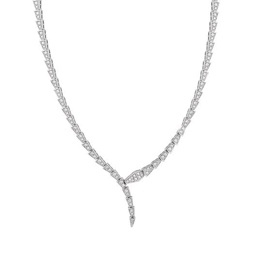 Unchained: Serpentine Statement Necklace in 925 Sterling Silver