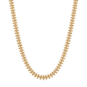 Wild at Heart: Beaded Statement Necklace in Gold Vermeil 925 Sterling Silver