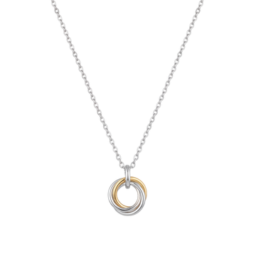 Love in Loops: Interlocking Ring Pendant in 925 Sterling Silver