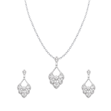 Cascade: Pendant & Earrings Set in Sterling Silver