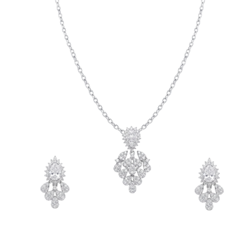 Celestia: Pendant & Earrings Set in Sterling Silver