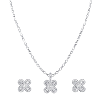 Clover: Pendant & Earrings Set in Sterling Silver
