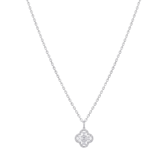 Geometric Clover Baguette Diamond Set