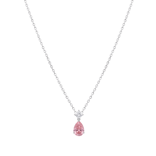 The Sterling Blush Teardrop Pendant Set
